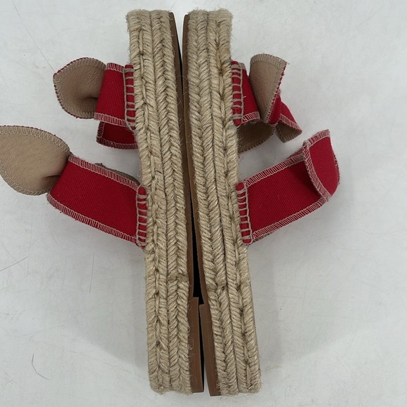 Loeffler Randall Daisy Two Bow Espadrille Sandal in Bright Red - Size 39 - Picture 6 of 9